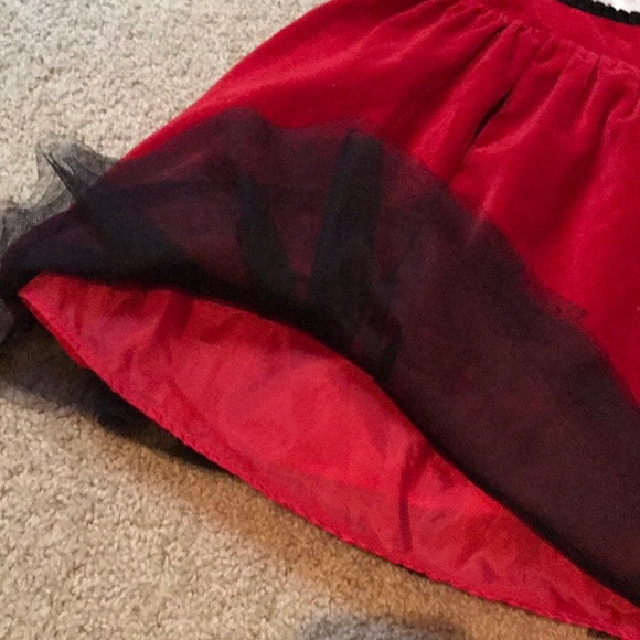 Girls Red Holiday Dress - M 7/8 - Picture 4 of 6